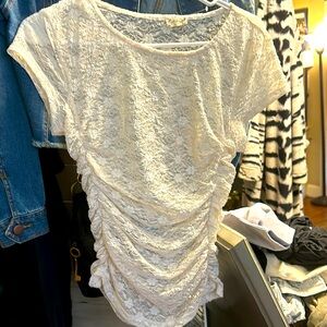 NWOT Free People sheer, lace T